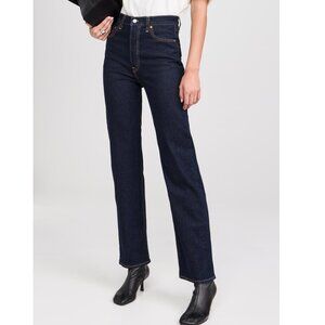 Levi's Ribcage Jeans – Straight Leg – Indigo (Dark) Wash – Size 27/32 (NEW)